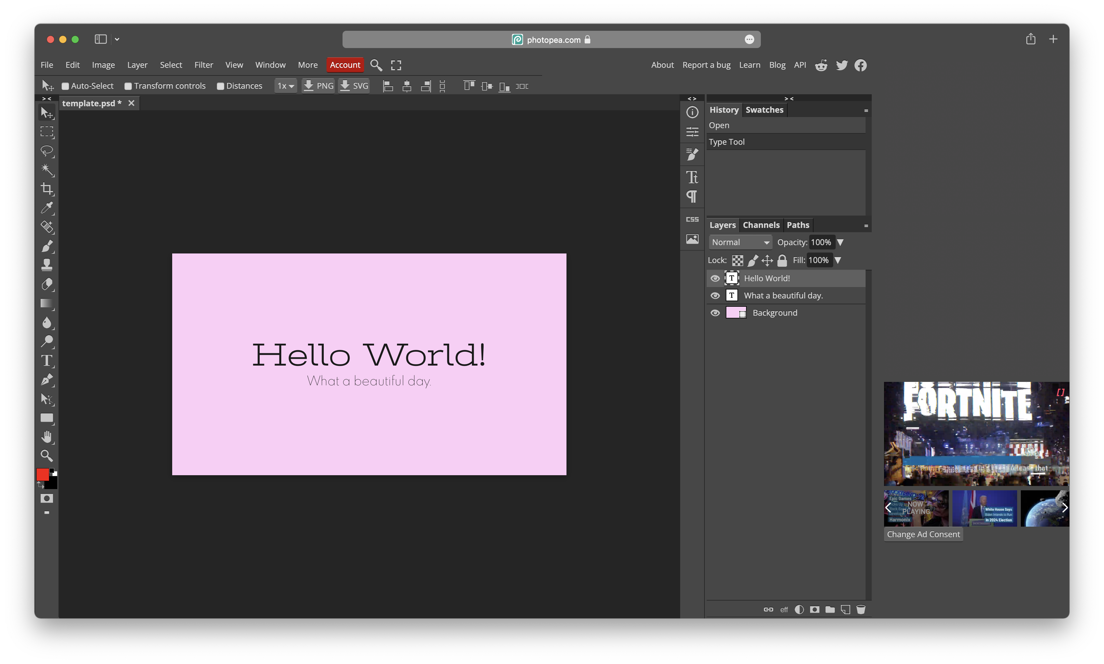 Link Photopea Like but free and in your browser // LGK